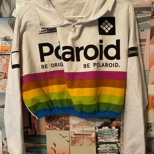polaroid cropped sweatshirt